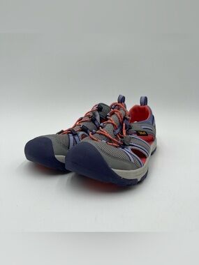 Teva Kids Manatee Closed Toe Water Sandals Size 3 Purple Coral Gray Sport Shoes
